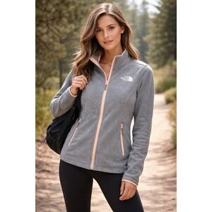 The North Face Canyonwall Women's Grey/Orange zip jacket size L